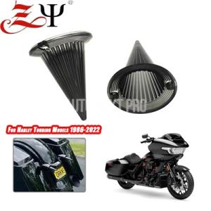 【並行輸入品】3-1/4 インチバイクウィンカーランプカバー赤色レンズリングハーレーツーリングロード...