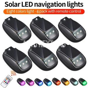ソーラー式航空機ヘリコプターハザード灯ワイヤレスライトRGB LEDストロボライトLEDフラッシュ車...