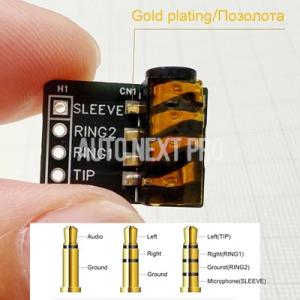 TRRS/TRS 3.5mm ジャック Arduino  車用 AUX オーディオ MP3 DIY ...