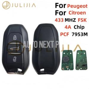 プジョー208 308 3008 508 シトロエンC4L DS4 DS5用スマートカーキーリモコン...
