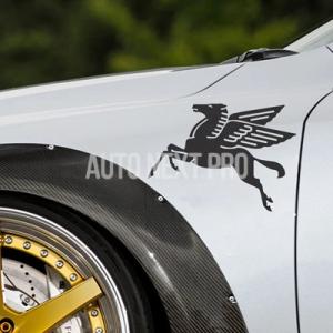 車 ステッカークリエイティブペガサスパワーデカール DIY ホーススポーツ装飾ポルシェ BMW アウディフォルクスワーゲンルノートヨタホンダダチア