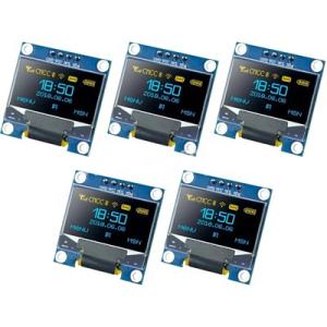 5 個 0.96 インチ OLED I2C IIC ディスプレイモジュール 12864 128x64 ピクセル SSD1306 ミニ自発光 OLED スクリーンボード Arduino Raspber 用