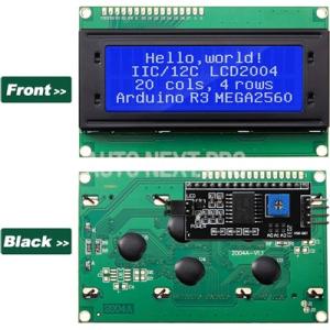 Arduino用LCDディスプレイモジュール シリアルインターフェイスアダプター 青 緑 白 画面 ...