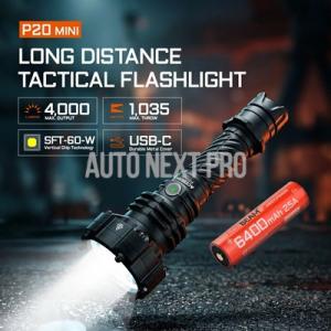 ACEBEAM P20 ミニプロフェッショナル長距離戦術懐中電灯 4000 ルーメン 1035 メー...