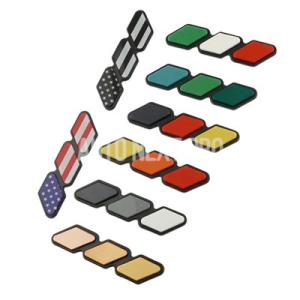 3D 車三色グリルバッジエンブレムステッカート...の詳細画像5