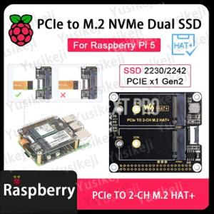 Raspberry Pi 5 PCIe  ら M.2 NVMe デュアル SSD PCIe-TO-2...
