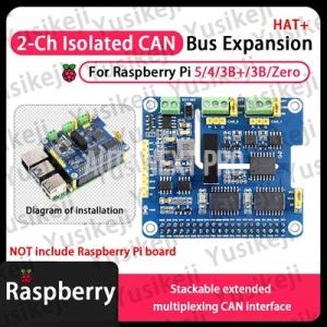 Raspberry Pi 2チャンネル絶縁型CANバス拡張HAT デュアルチップソリューション 多重...
