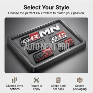 トヨタ GR GRスポーツ GR MN エンブレムバッジステッカー ハイエース エスティマ ハイラックス RAV4 スープラ カムリ クラウン CHR アバロン用 車リアトランクロ