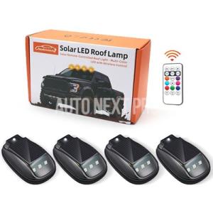 【並行輸入品】4/5個ソーラーUSB充電式マウスハザード灯 リモコンマルチモード車 ルーフ装飾点滅ラ...