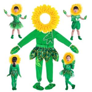 ccyc206【ダンス衣装】着ぐるみ　向日葵　ひまわり　樹木　草　花　はな　植物アニマル【6柄・6サイズ】ハロウィン衣装　キッズ 仮装　ステージ　ダンス　保育園