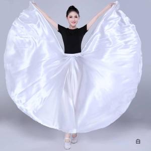 tly050【ダンス衣装】サテン生地 広がるス...の詳細画像1