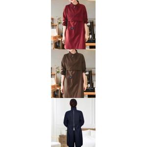 長袖 エプロン 割烹着 かっぽう着 スモック ...の詳細画像4