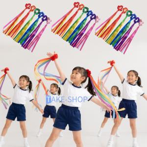 シュシュ ブレスレット サテン ハンドゴム ダンス小道具 ダンス小物ダンスグッズ 幼稚園 保育園 小学校 中学校 運動会　お遊戯会 クリスマス 音楽会 発表会