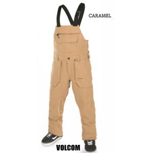 【22-23】VOLCOM ROAN BIB OVERALL CRL (CARAMEL) ボルコム スノーボードウェア メンズ パンツ Mサイズ ビブパンツ｜take88