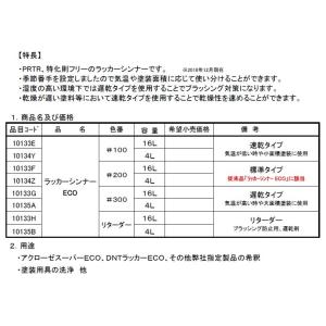 ラッカーシンナー　ＥＣＯ　＃１００　４Ｌ（ＤＮＴラッカー用速乾型）　大日本塗料製（ＤＮＴ）｜takeda-online