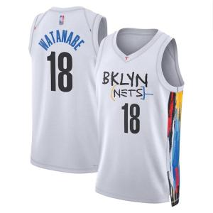 （1500円OFFクーポン）NBA  2022/23 渡邊雄太 ブルックリン・ネッツ ユニフォーム シティエディション スウィングマン ジャージ  ホワイト｜takedana-store