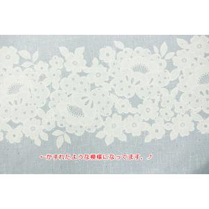 在庫限り オックスプリント レースボーダー ブルーの詳細画像2