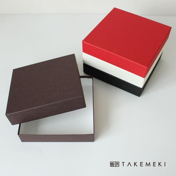 ギフトボックス (20×20×H4.5cm) 単品 黒 赤 白 茶 カラフル プレゼント ギフト 贈...