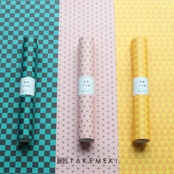 和柄 ラッピング 紙 市松 麻の葉 鱗 ペーパー A3 サイズ 和風 鬼滅の刃風 包装 包み紙 プレ...