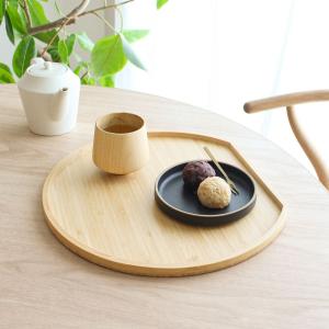 お盆 半月盆 トレー トレイ 竹製 カフェトレ...の詳細画像3