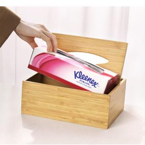ティッシュケース ティッシュ収納 竹製 ティッ...の詳細画像3