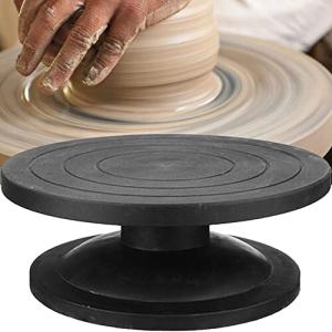 mylystar 陶器ターンテーブル ホイール 粘土モデリングホイール 回転ターンテーブル DIY 陶芸 回転台 30cmブラッ