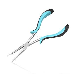 LEONTOOL 先細ラジオペンチ ミニラジオペンチ 175mm 溝なし 金具に傷がつきにくい ロングタイプ ロングリーチ マ