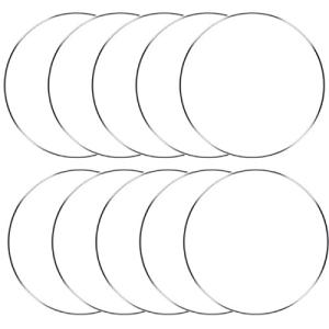 dodtazz 透明 アクリル板 丸型 アクリルシート クラフト素材 プラスティック 円形 パネル (10枚／直径100mm／厚さ3