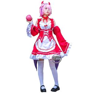 黒崎良品 Re:ゼロから始める異世界生活 レム ラム コスプレ衣装 ウィッグ付き