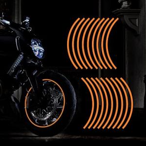 TOMALL 17インチ反射ホイールリムストライプステッカーオートバイホイールカーサイクリングバイク自転車夜間