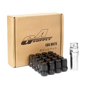 GAsupply ホイールロックナット M12 x P1.25 ニッサン スバル スズキの普通車と軽自動車に対応 外七角 ショート