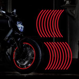 TOMALL 17インチ反射ホイールリムストライプステッカーオートバイホイールカーサイクリングバイク自転車夜間