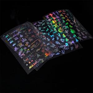 FineInno レジン封入用 素材 デコ素材 イラストシート ステッカー シール シリコンモールド ツール 魔方陣 猫 六