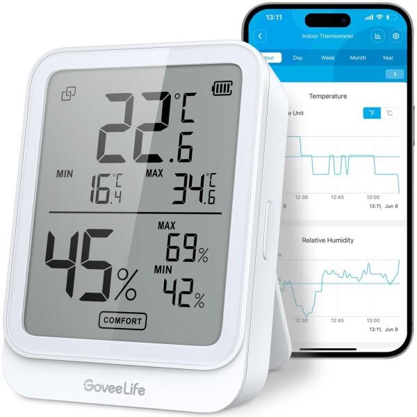 GoveeLife 温湿度計 デジタル 温度計 湿度計 Bluetooth 高精度 スマホで温度湿度...