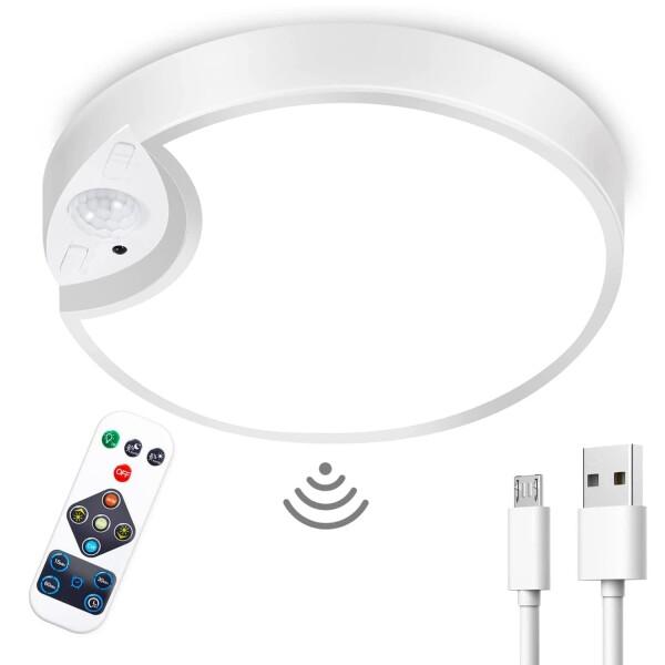LEDキッチンライト 人感センサー付 リモコン付き USB充電式 調色タイプ 昼白色-昼光色-電