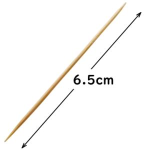 先端極細仕上げ。 竹妻楊枝(両細)6.5cm ...の詳細画像1