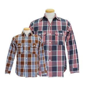 WAREHOUSE ウエアハウス 長袖シャツ 3057 FLANNEL SHIRTS A柄｜takeoff-clothing