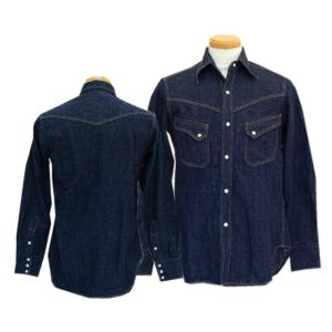 WAREHOUSEウエアハウス 長袖シャツ　3001 LONG HORN TYPE DENIM WESTERN SHIRTS｜takeoff-clothing