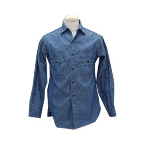 WAREHOUSEウエアハウス 長袖シャツ 3028 CAST IRON CHAMBRAY SHIRTS｜takeoff-clothing