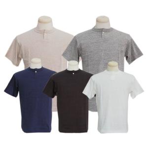 WAREHOUSEウエアハウス T-シャツ 4082 1つボタン ヘンリーTEE無地｜takeoff-clothing