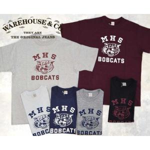 WAREHOUSE ウエアハウス Tシャツ Lot.4601【MHS】BOB CATS