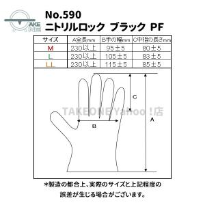 作業用使い捨て手袋 極厚 ブラック ニトリル手...の詳細画像1