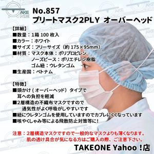 オーバーヘッド2層マスク 不織布マスク エブノ...の詳細画像2