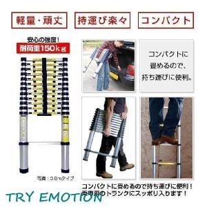 伸縮はしご 伸縮脚立 はしご 梯子 アルミ製 伸縮 ハシゴ 3.8ｍ