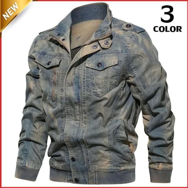 ミリタリージャケット メンズ Gジャン デニムジャケット ジャケット ジージャン 春服 アウター 4...