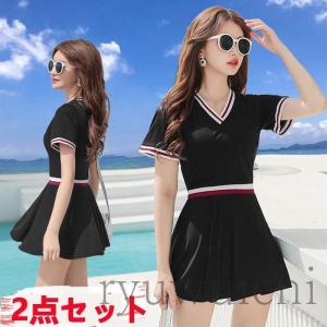 ワンピース水着 レディース 体型カバー 2点セッ...の商品画像