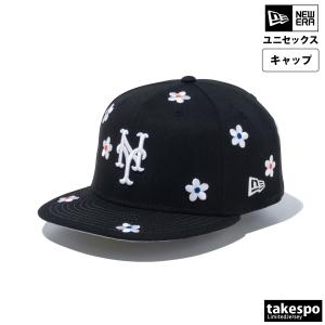 ニューエラ キャップ ユニセックス NEW ERA 花柄 ニューヨークヤンキース NY MLB ベースボールキャップ 59FIFTY Flower Embroidery 14109895 BLK 送料無料｜takespo