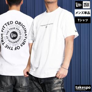 ニューエラ Tシャツ メンズ 上 NEW ERA バックプリント付き 半袖 14121902 WHT 新作｜takespo