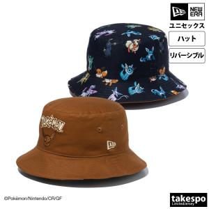 ニューエラ ハット ユニセックス NEW ERA バケットハット リバーシブル イーブイ ポケモン 14124332 BLK 送料無料｜takespo