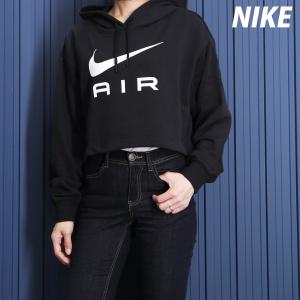 ナイキ スウェットパーカー レディース 上 秋冬用 NIKE パーカー 裏起毛 オーバーサイズ クロップド丈 短め丈 トレーニングウェア FB8650 BLK 送料無料 新作｜takespo